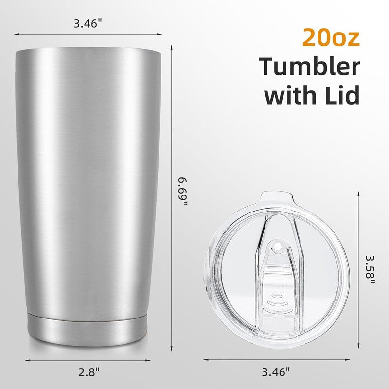 20oz Stainless Steel Tumbler 12 Pack Vacuum Insulated Coffee Cups4