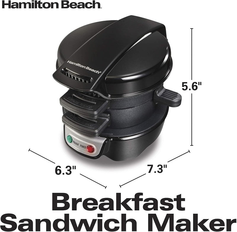 Breakfast Sandwich Maker with Egg Ring – Customize Ingredients for Muffins & Cro7
