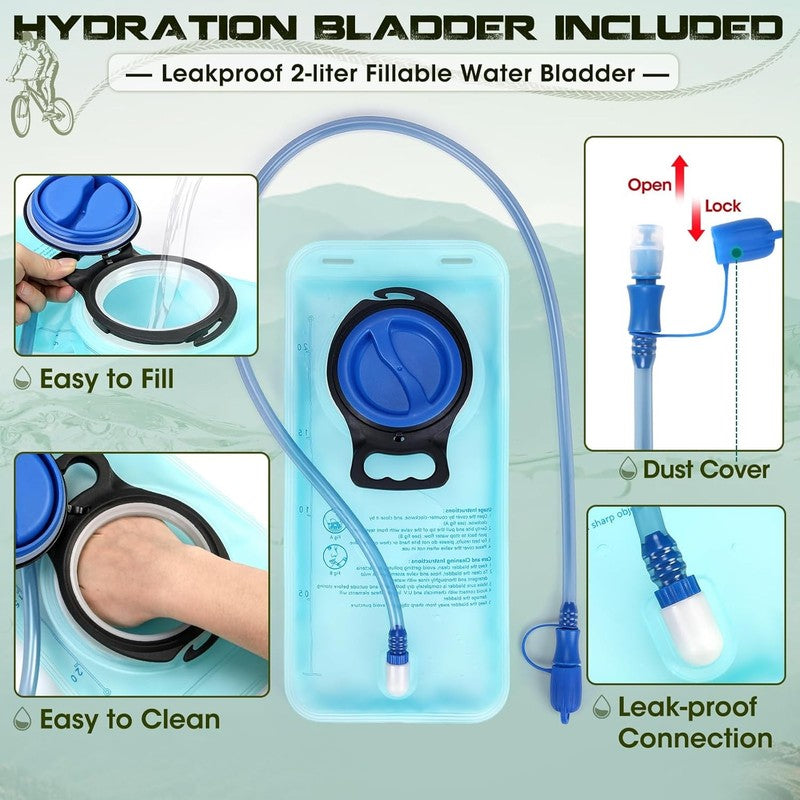 Hydration Backpack with Water Bladder, 18L Lightweight Hiking Backpack for Women2