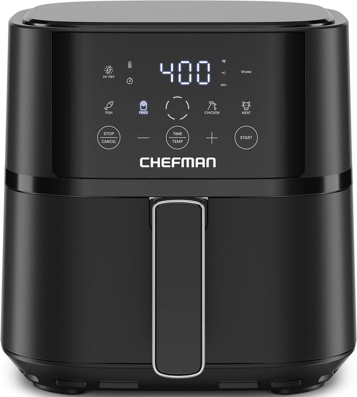 4QT Air Fryer Compact Airfryer Hi Fry Tech Touchscreen 4 Presets Black10
