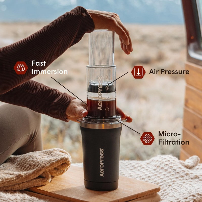 Go Plus Portable Coffee Maker French Press Pour Over Espresso Travel Black1