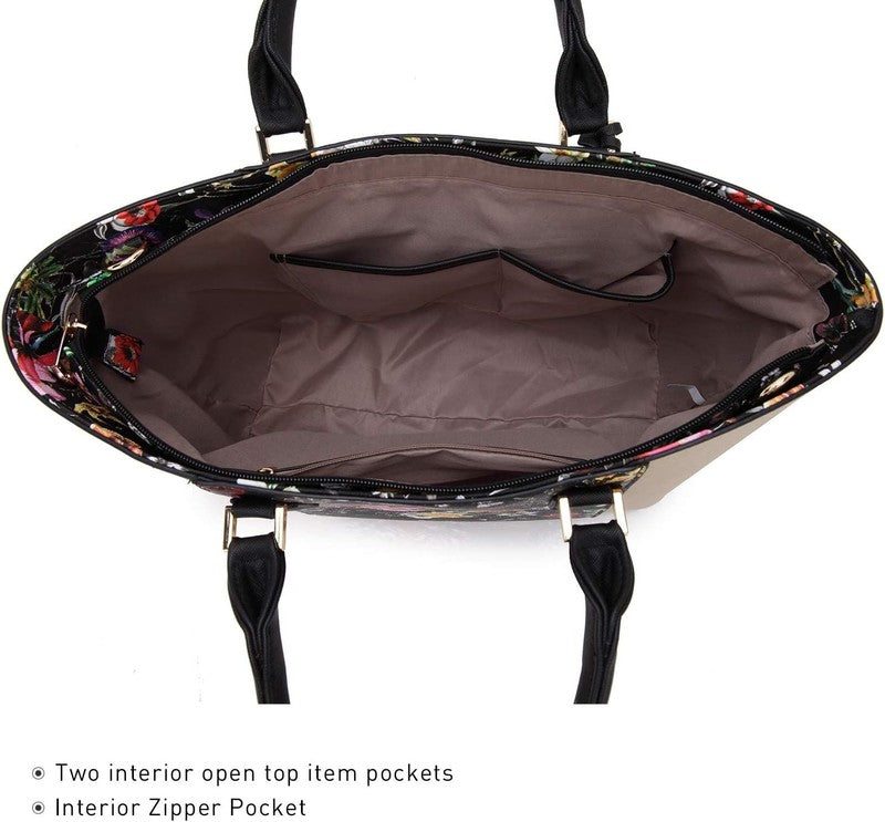 Large Satchel Purse Handbag for Women Shoulder Work Tote Bag with Wallet5