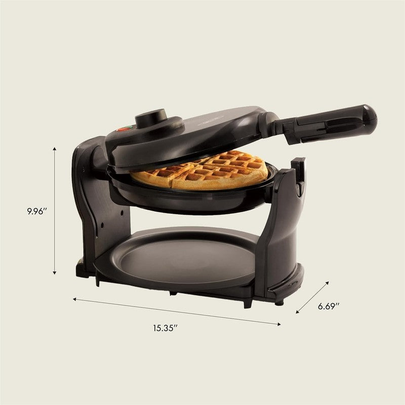 Classic Rotating Belgian Waffle Maker Nonstick Pro Black with Drip Tray1