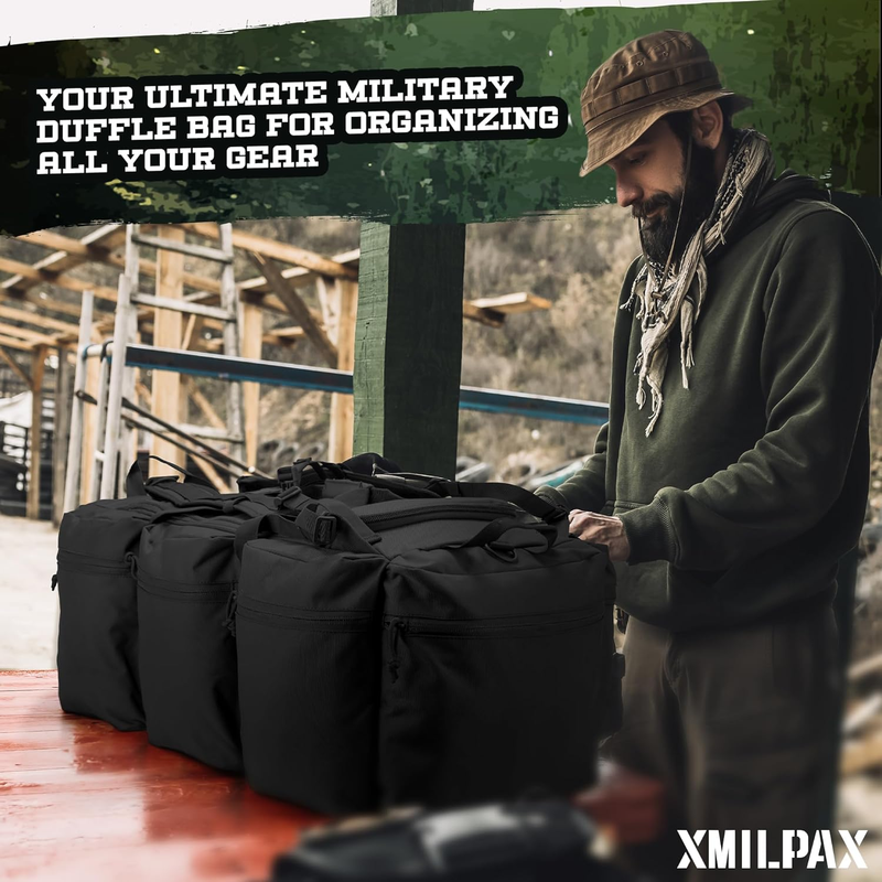 Large Military Duffle Bag 100L Tactical Travel Sports Equipment Bag6