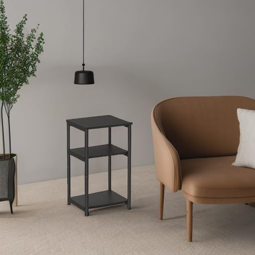 Side Table, Tall Nightstand, Black End Table for Living Room & Bedroom5