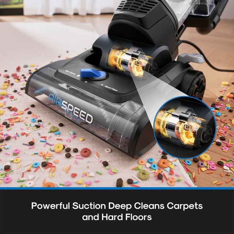 Airspeed plus Upright Vacuum, Compact, Extended Reach, Quick Release Handle, Bla3