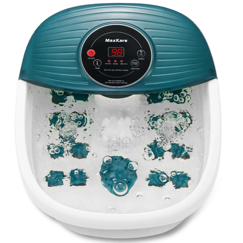 Foot Spa Bath Massager with Heat, Bubbles & Vibration – Green for Relaxation9