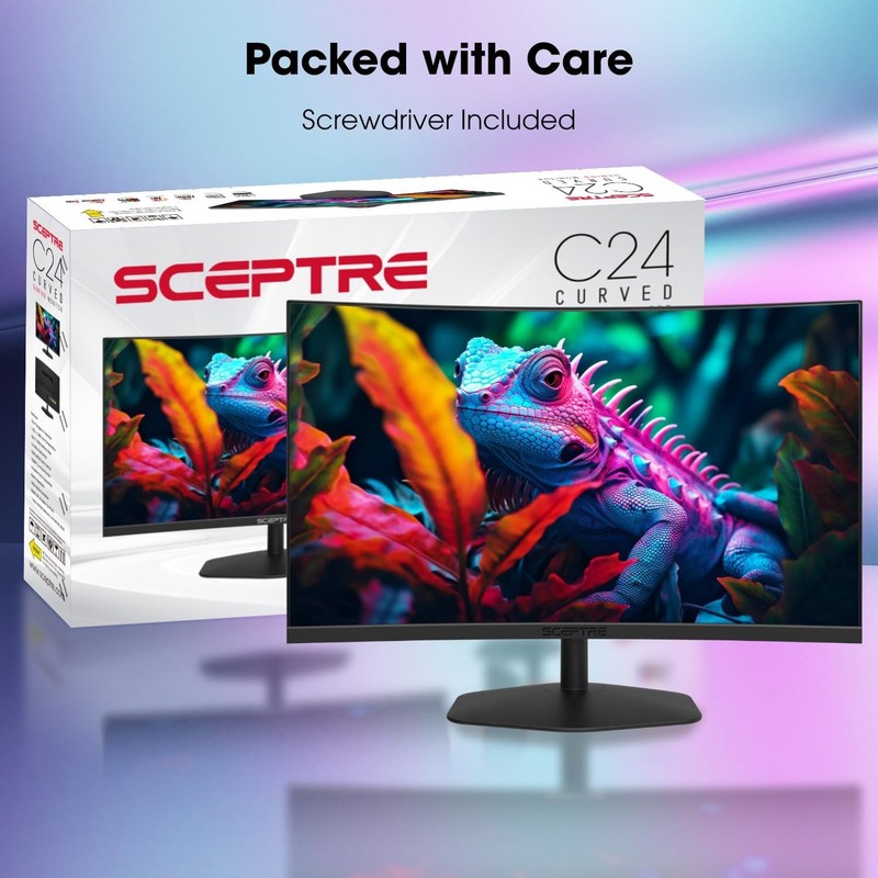 Curved 24" Gaming Monitor 1500R, 100Hz, Eye Care, Built-In Speakers, Black2