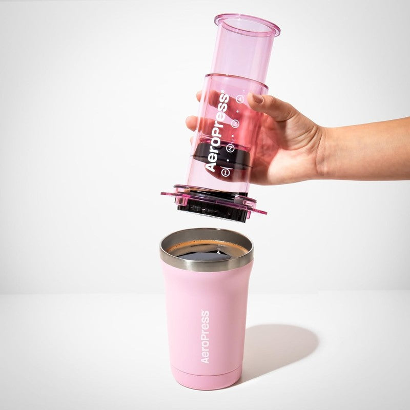 Go Plus Portable Coffee Maker French Press Pour Over Espresso Travel Pink2