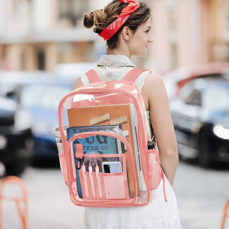 Heavy Duty Clear Backpacks Large Capacity PVC Transparent Waterproof Backpacks f1