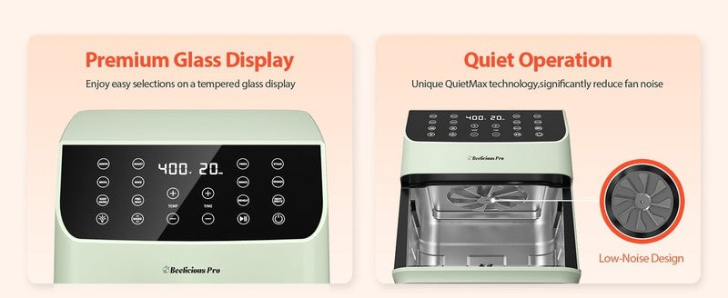 Large 5.8QT Air Fryer | Digital 12 in 1, Shake Reminder, Flavor Lock, Green7