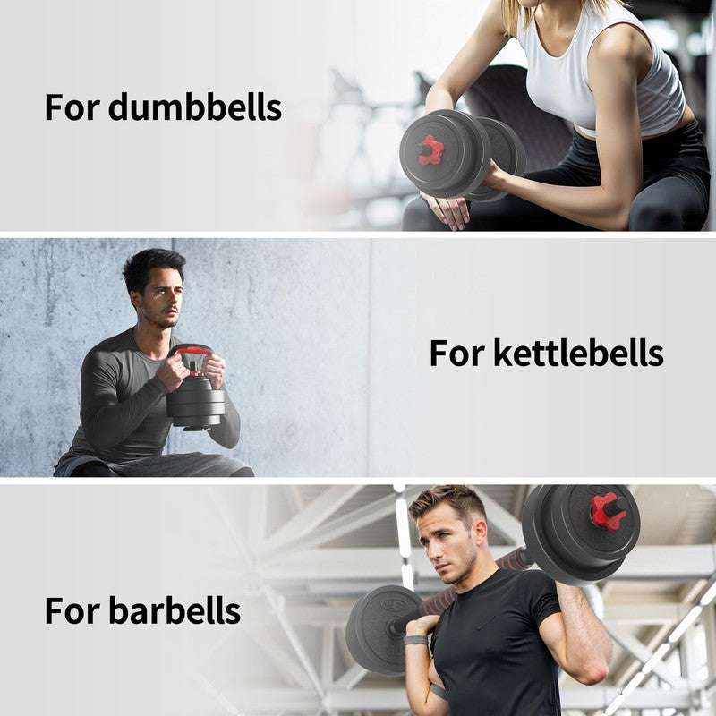 40LB 5 in 1 Adjustable Dumbbell Set , Fitness Exercises for Home Gym, Black, 1-I1
