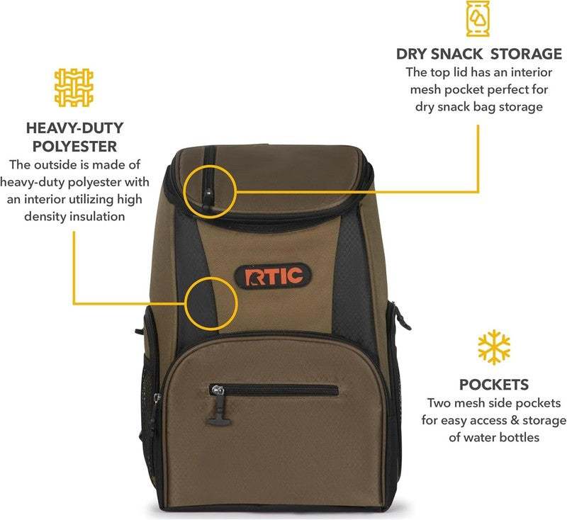 15 Can Lightweight Backpack Cooler Soft Insulated Portable Bag for Lunch, Beach,3