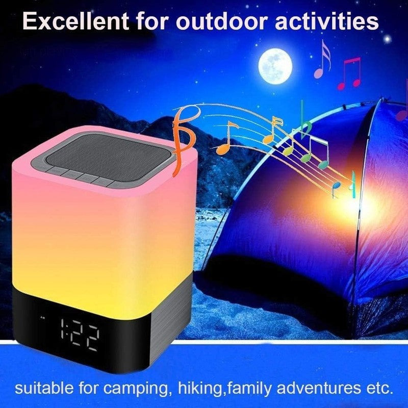 Bluetooth Speaker Alarm Clock, Touch Lamp, Night Light, RGB, Wireless, MP36