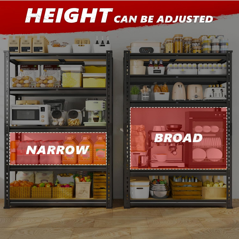 2020LBS Storage Shelves 5 Tier Garage Shelving Heavy Duty Adjustable Garage Shel7