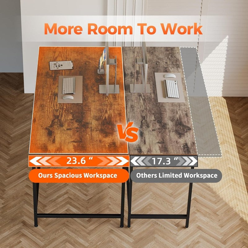48x24 Computer Desk Gaming Table for Small Spaces Home Office Study5