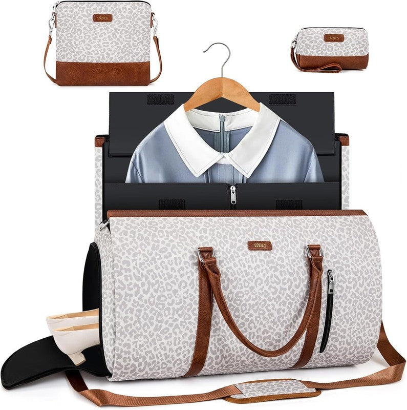 2in1 Garment Duffle Bag Shoe Compartment 4Pc Set Travel Carry On7
