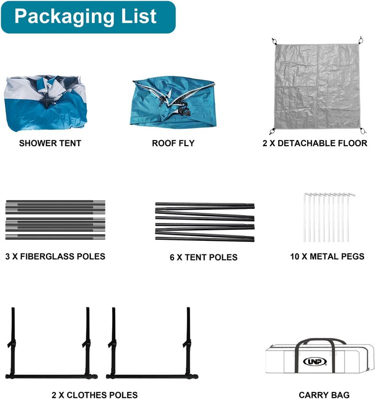 Camping Shower Tent Portable Privacy Dressing Room Toilet Outdoor Shelter5