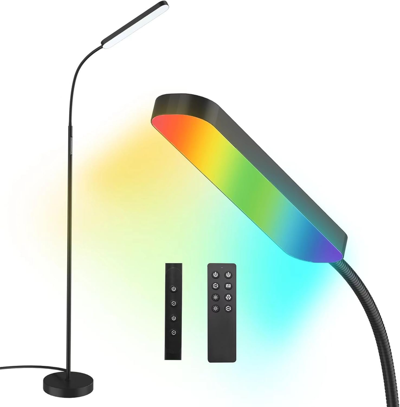 Floor Lamps, RGB Color Changing Dimmer Bright LED Floor Lamp with Stepless Adjus10