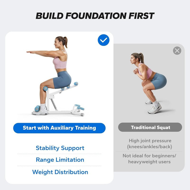 Deep Squat Machine for Women Adjustable Glutes Trainer Core Leg Home Gym3