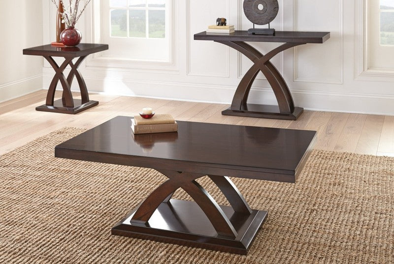 Jocelyn Square End Table, Espresso Cherry Wood2
