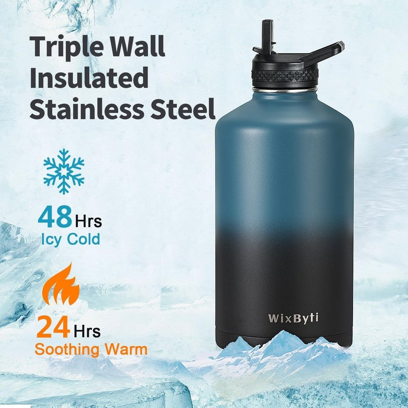 1 Gallon Insulated Water Bottle 128oz   Triple Wall Vacuum, Leakproof, BPA Free1