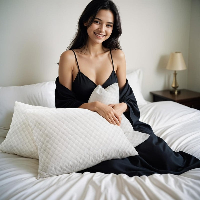 Shredded Memory Foam Pillows Queen Set of 2, Cooling, Adjustable, Washable7