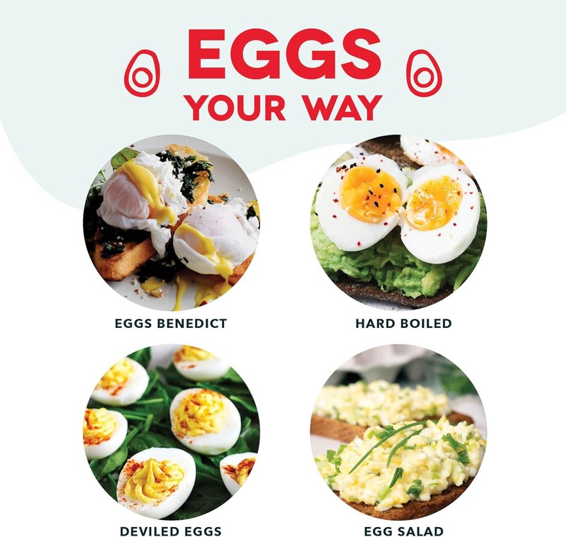 Rapid Egg Cooker   Boiler, Poacher & Steamer   Includes Measuring & Recipe Guide7