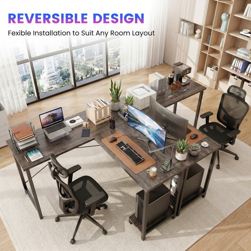 50 Inch L Shaped Desk - Computer Desk Corner Desks Gaming Desk PC Table with CPU3