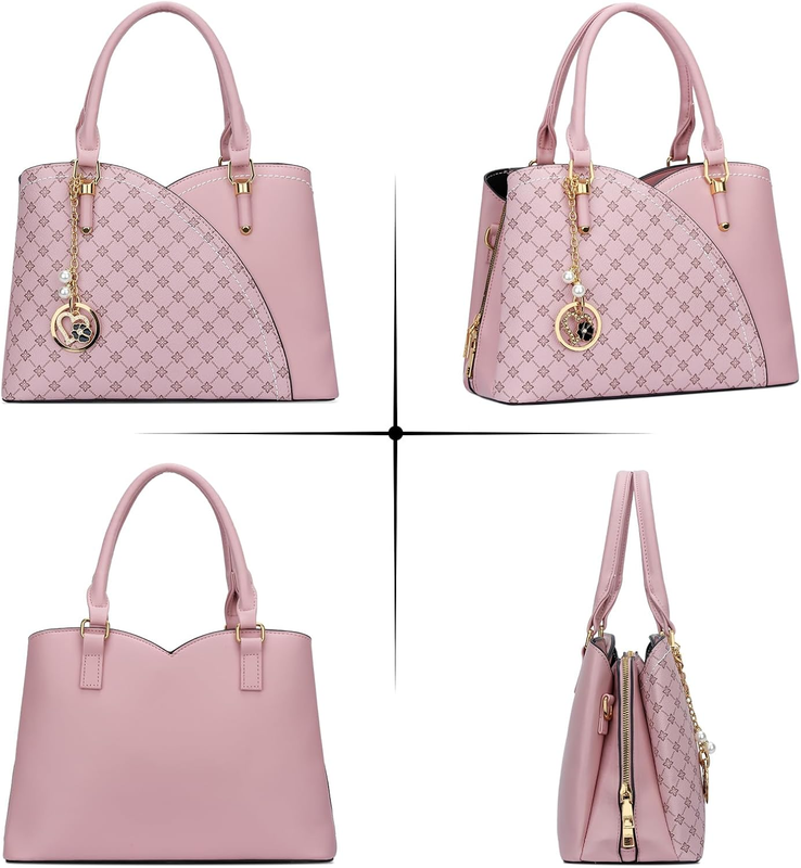 Triple Compartments Purses and Handbags for Women Fashion Ladies Satchel Shoulde3