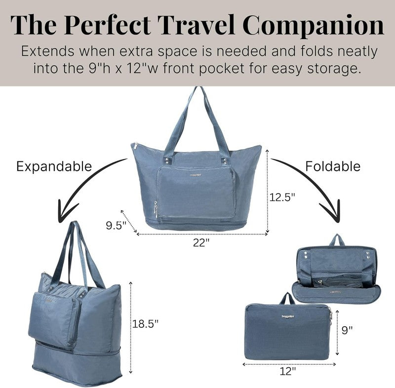 Carryall Expandable Lightweight Travel Tote 22" Packable Folding Compact Nylon W2