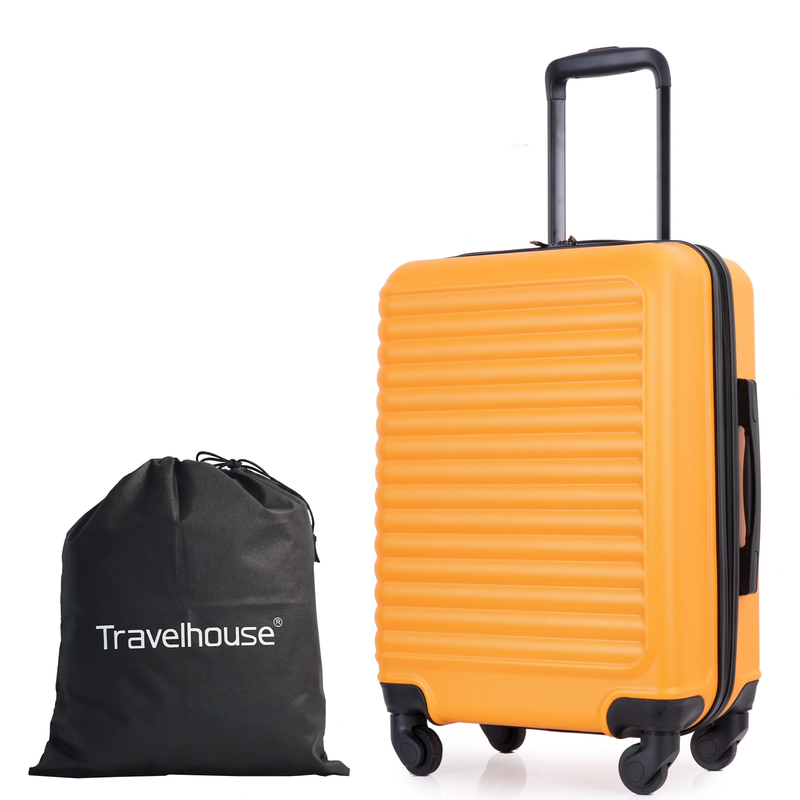 Hardshell Carry on Luggage 20" Lightweight Orange Suitcase with Spinner Wheels7