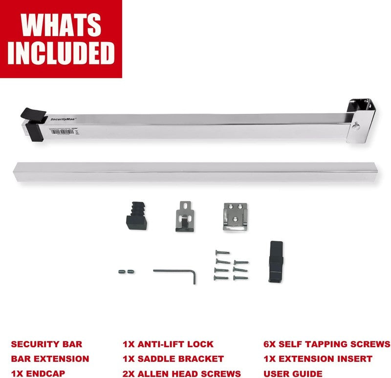 Sliding Door Security Bar-Child Proof Sliding Door Lock Bar with anti Lift Lock 6