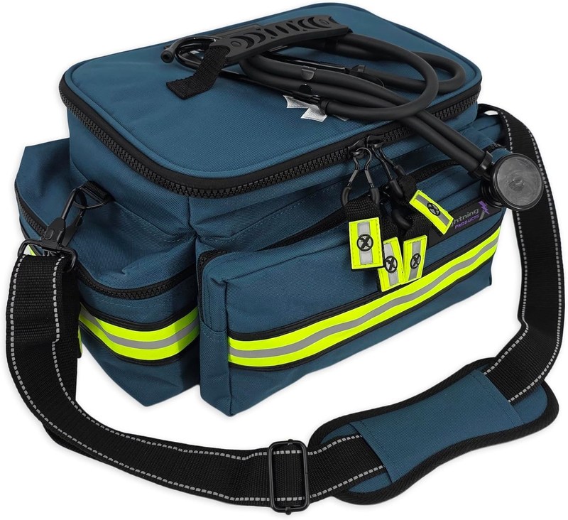 Lightning X EMT First Responder Bag LXMB25 Fully Stocked 240 EMS Trauma Kit Blue6