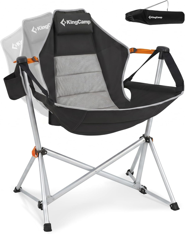 Oversized Hammock Camping Chair 400lb Folding Rocking Recliner Outdoor0