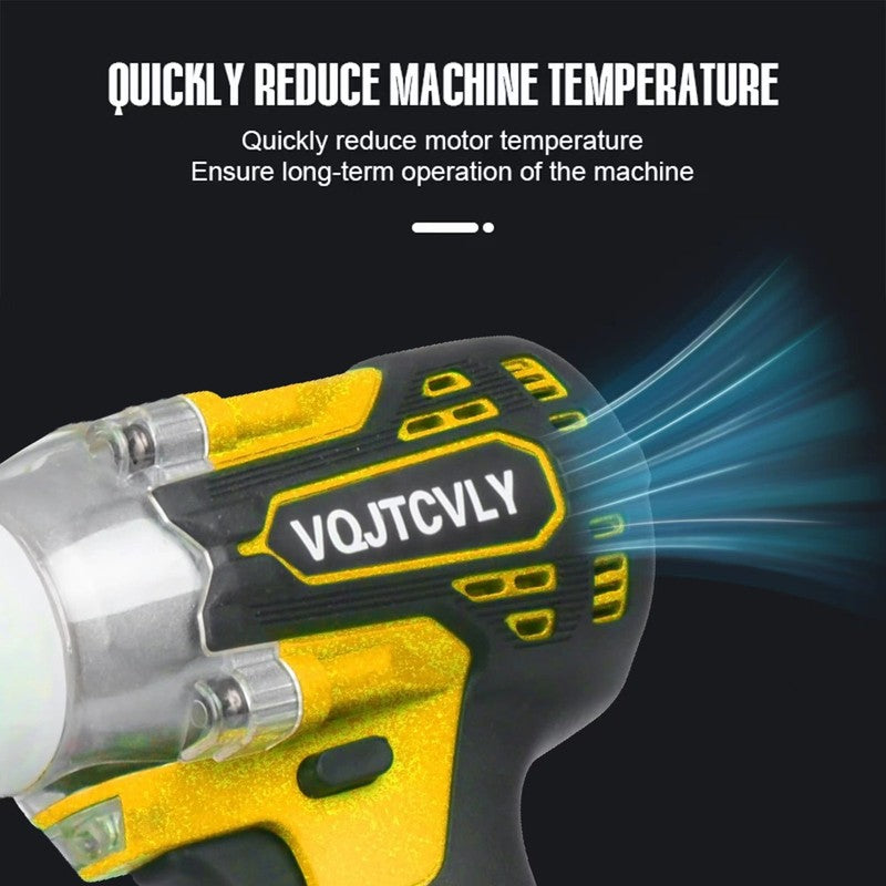 Brushless Impact Driver, 21V Cordless Impact Wrench 1/2 Inch, 2 × 4.0Ah Impact D3