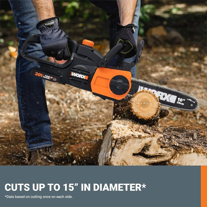 20V Cordless Chainsaw with Auto-Tension - 10" Cutting Power1