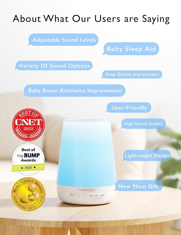 Blue Baby Sound Machine with Night Light & App Control - 34 Soothing Sounds2