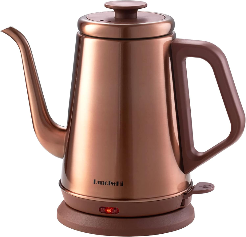 Gooseneck Electric Kettle 1L 1000W Stainless Steel BPA Free Pour Over Copper0