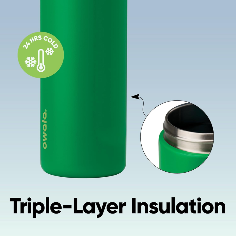 Owala FreeSip 24oz Insulated Stainless Steel Water Bottle Putting Green3