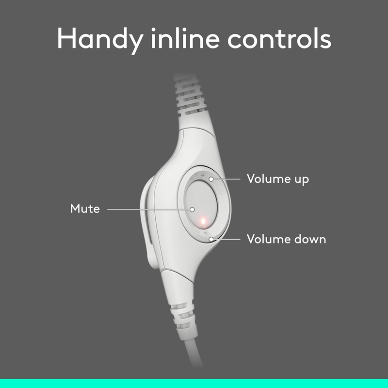 H390 Wired USB Headset for PC/Laptop, Noise Cancelling Mic, Chromebook USB-A3