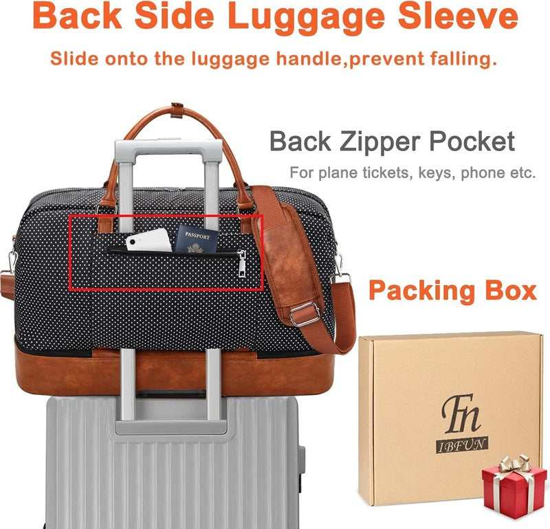 21in Weekender Duffle Bag Women 3Pc Set Carry On Travel Shoe Compartment4