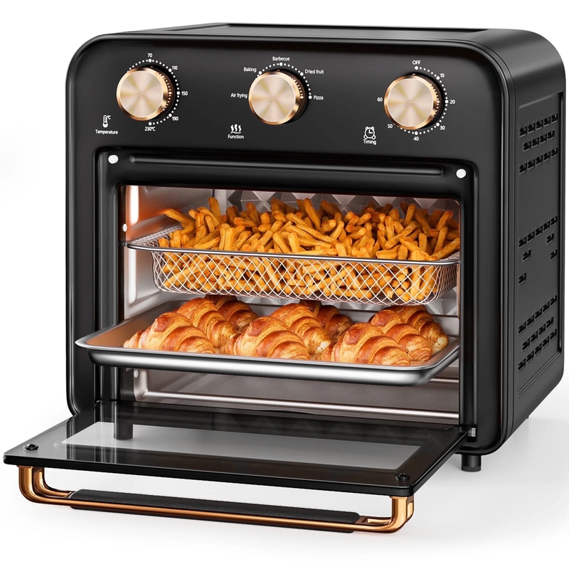 5 in 1 Air Fryer Toaster Oven, 1300W, 17 Quart, Oil Less Cooking Combo9