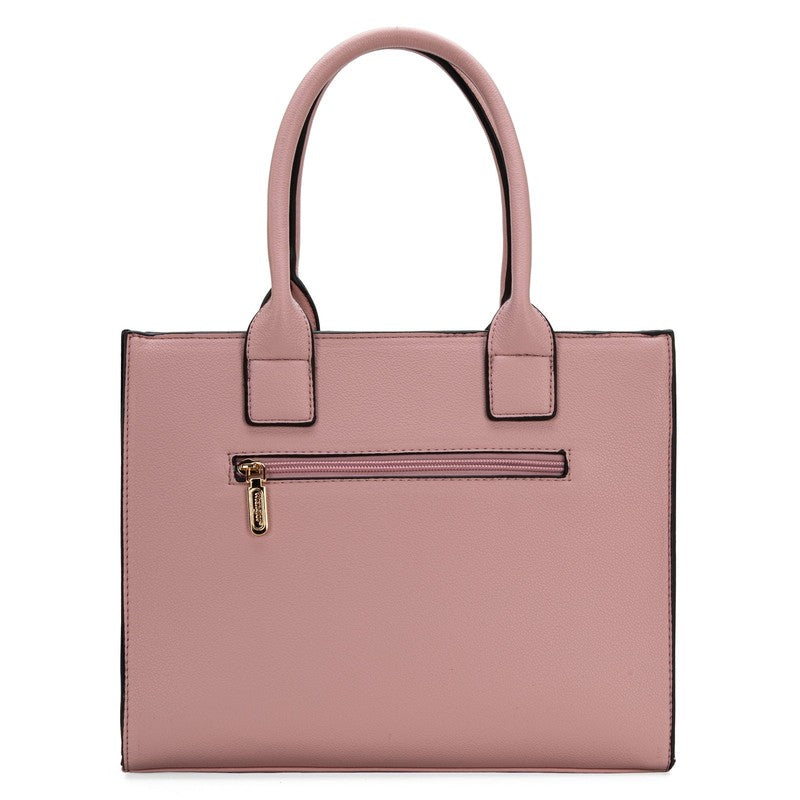 Wrangler 3Pcs Handbags Set Tote Bag & Medium Crossbody Purse & Wallet, Pink2