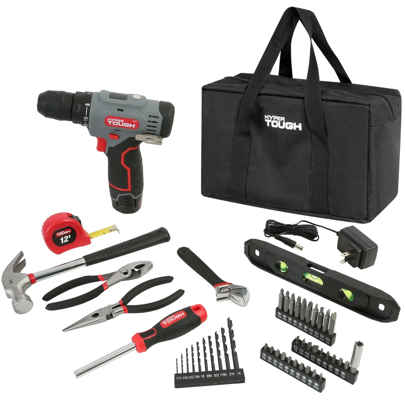 12V Max Cordless 3/8-Inch Drill Driver 50-Piece Project Kit with 1.5Ah Lithium-I0
