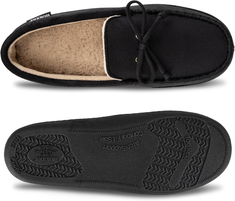 Men’s Microsuede Moccasin Slippers Memory Foam Indoor Outdoor Slip On5