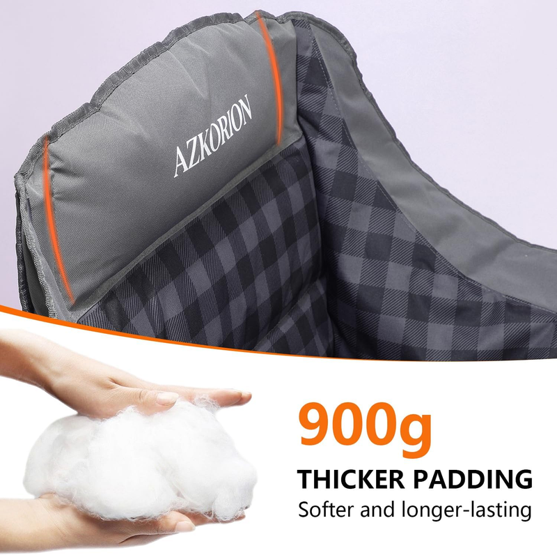 Oversized Camping Chair for Adults, Portable Camping Chairs with Phone Pouch and5