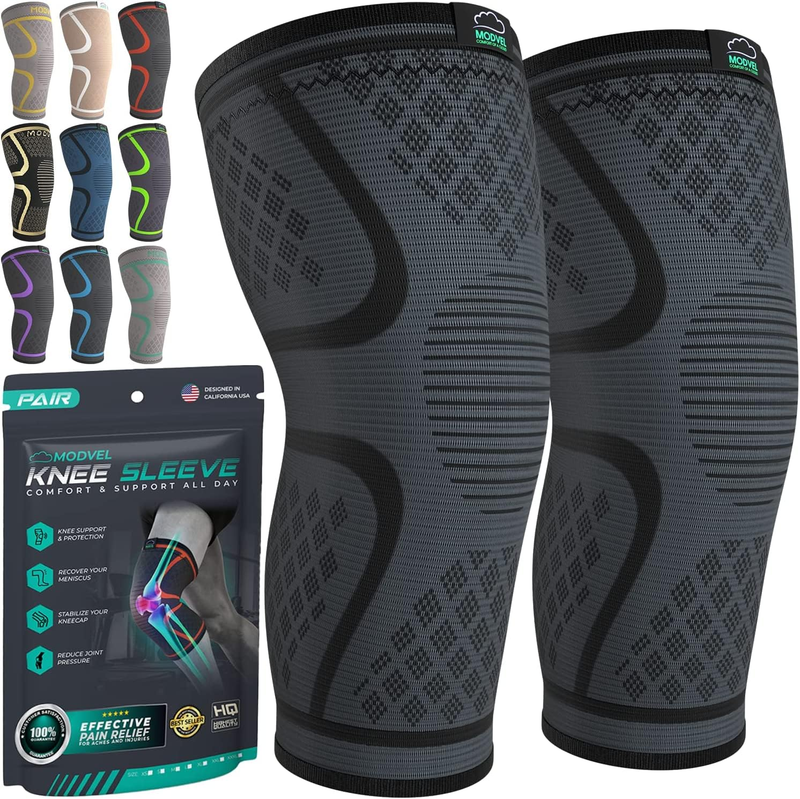 Compression Knee Brace for Women & Men, 2-Pack Knee Brace for Running Knee Pain,9