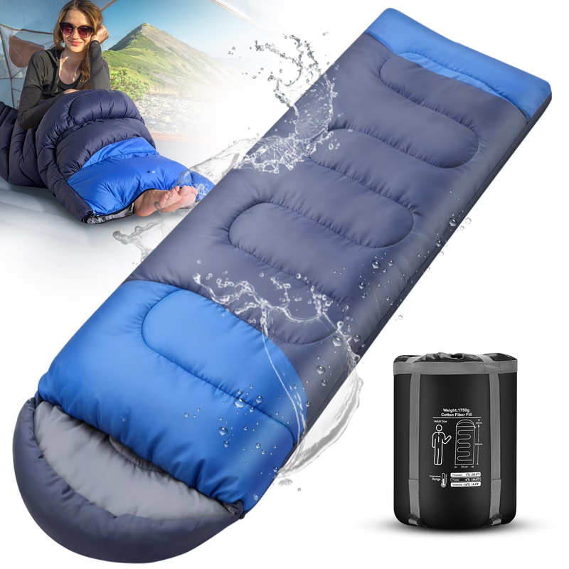 Waterproof & Windproof Sleeping Bag – Lightweight All-Season Bag for Camping0