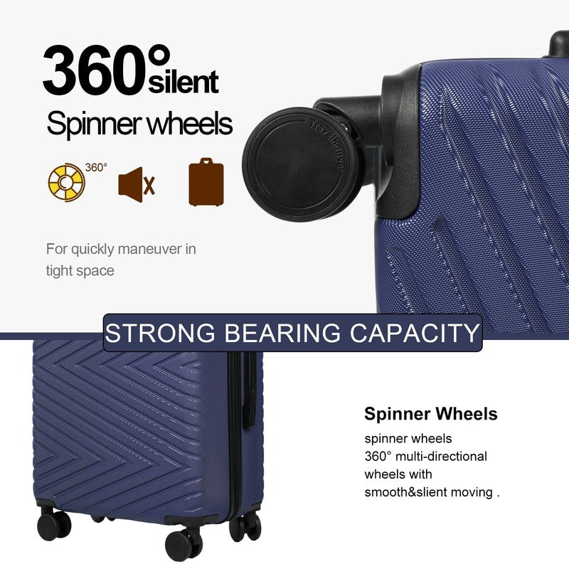 4 Piece Hardshell Luggage Set Hardside Lightweight Suitcase with TSA Lock Spinne4